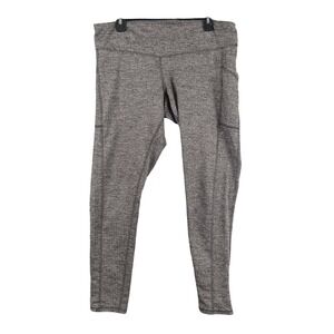 Champion XXL Activewear Leggings‎ Gray Heathered Pocketed Athletic Women's